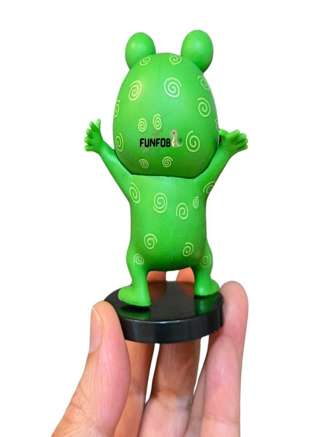 FUNFOB Shinchan Action Figure Height -8cm | Shin chan Figurine Cartoon Figures Toys for Boys & Girls PVC Multicolour | Green Frog Dress - Image 2